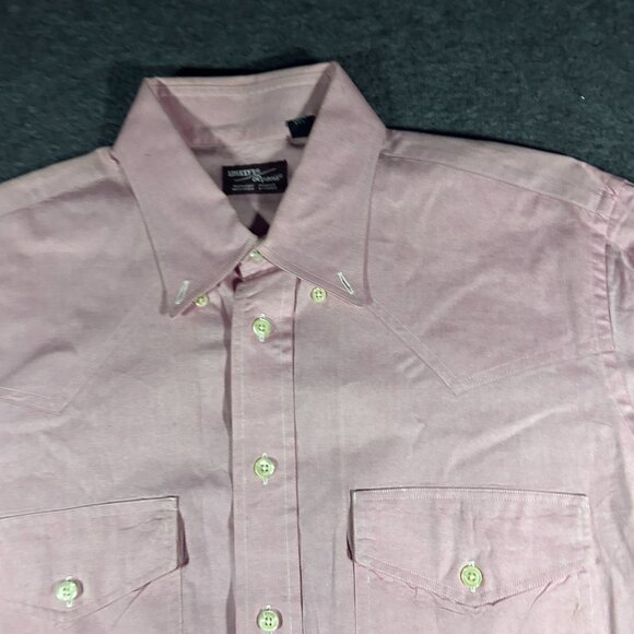 Luskey's Ryon's VTG Pink Western Shirt Mens Large Cowboy Rodeo Distressed 70s - Picture 11 of 11